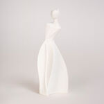 Homez off white resin woman sculpture 11.6*9.2*31.5 cm image number 0