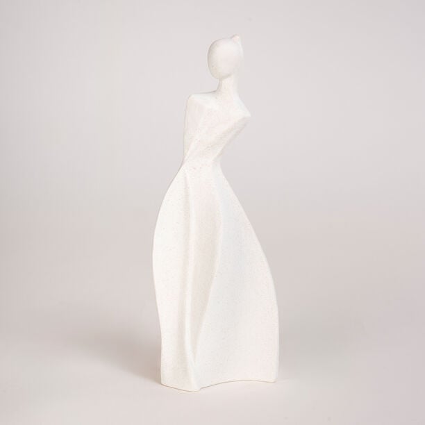 Homez off white resin woman sculpture 11.6*9.2*31.5 cm image number 0