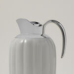 Dallaty pumpk steel vacuum flask grey & chrome 1L image number 1