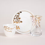 28Pcs Porcelain Tea And Coffee Set Gold Leaf image number 1