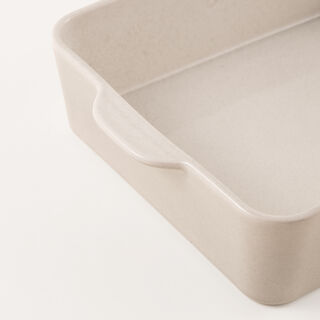 La Mesa stoneware oven to table dishes set of 2pcs, cream