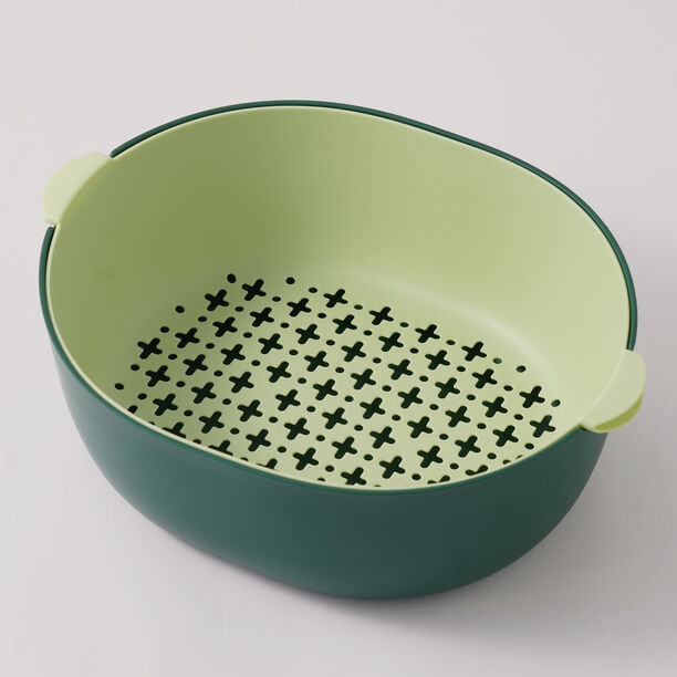 Alberto drain basket 4200ml 31.2*23.8*11cm, green image number 0