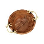 Wooden Round Bowl With Olive Handle Small 24.5Cm image number 2
