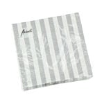 Stripes Serving Napkins Paper Square Silver image number 0