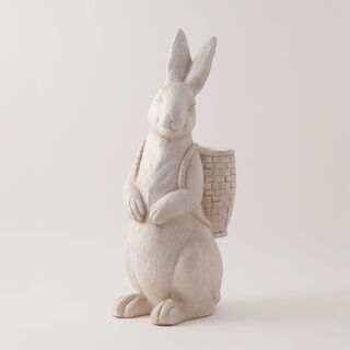 Homez resin decoration rabbit figurine gray