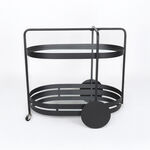 هومز عربة تقديم معدن 80*53*72سم، أسود image number 0