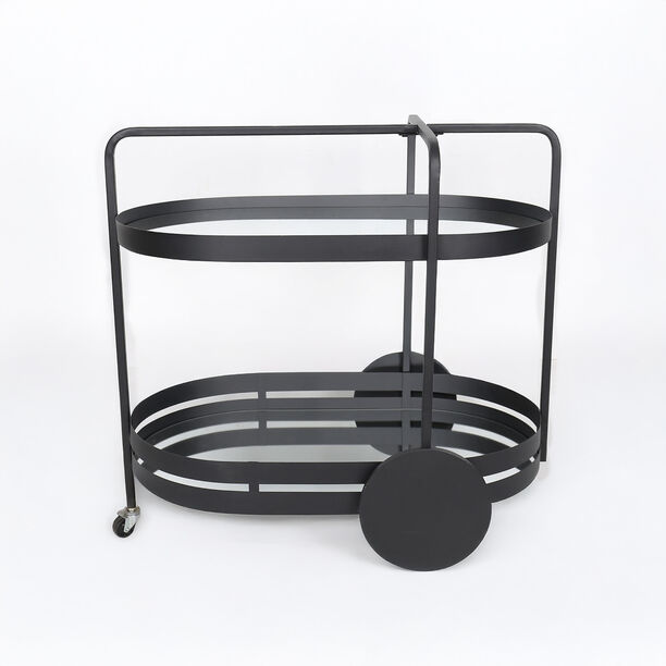 هومز عربة تقديم معدن 80*53*72سم، أسود image number 0