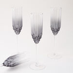 La Mesa 4Pcs Hand Made Glass Tall Juice Glass, Grey 220Ml image number 0
