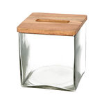 Tissue Box Wood And Glass image number 1