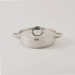 Alberto stainless steel 11pcs cookware set silver body gold handles image number 2