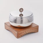Pearl Collection La Mesa Food Warmer With Wood Stand, 31*31*29 cm image number 0