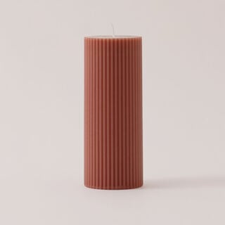 Homez Line Soya Wax Candle, Brown 7*7*15 Cm