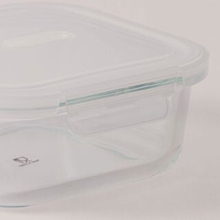  البرتو حافظة طعام زجاج مربعة 1100 مل مع غطاء بفتحة تهوية