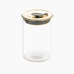 Alberto glass storage jar with gold lid 700 ml image number 0