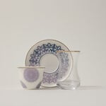 La Mesa Tea And Coffee Set 18 Pieces Blue Metalic Effect image number 1