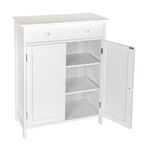 Wooden Cabinet Bathroom 2 Doors White image number 1