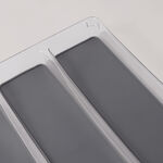 Alberto non slip 3 compartments drawer organizer 40*32*4.7cm, clear image number 1