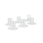 Dallaty white porcelain and glass Tea and coffee cups set 18 pcs image number 2