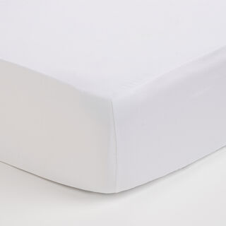 Boutique Blanche Fitted Sheet 100% Cotton 300Tc Sateen Full, White 140*200 Cm