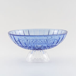 Homez D&eacute;cor Bowl Glass Navy Blue 29.4*29.4*14.4 Cm
