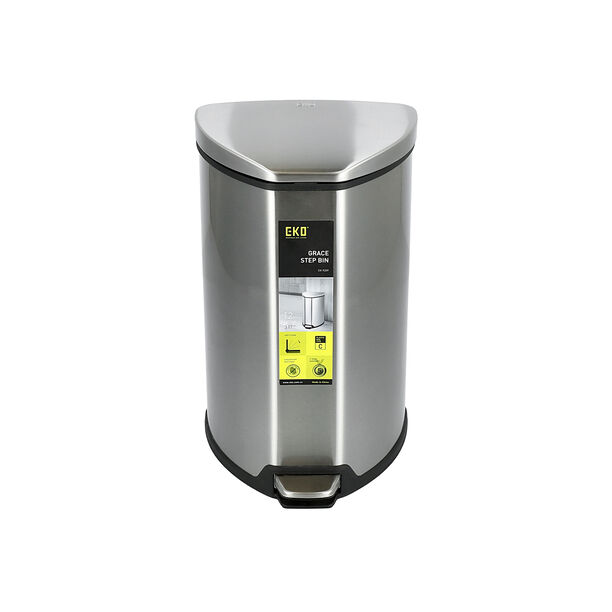 EKO LUNA METAL PEDAL BINS SILVER image number 1