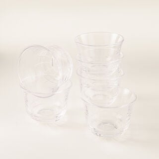 Dallaty Clear Glass Arabic Coffee Cups, 6 Pieces