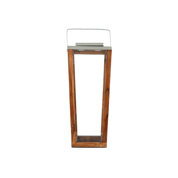 Latern Wood and Steel Dia 25.5*25.5*63.5 Cm image number 2