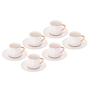 12 Pieces Porcelain Tea Cups Set