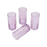 Set Of 4 Clear Tumbler With Pink image number 2