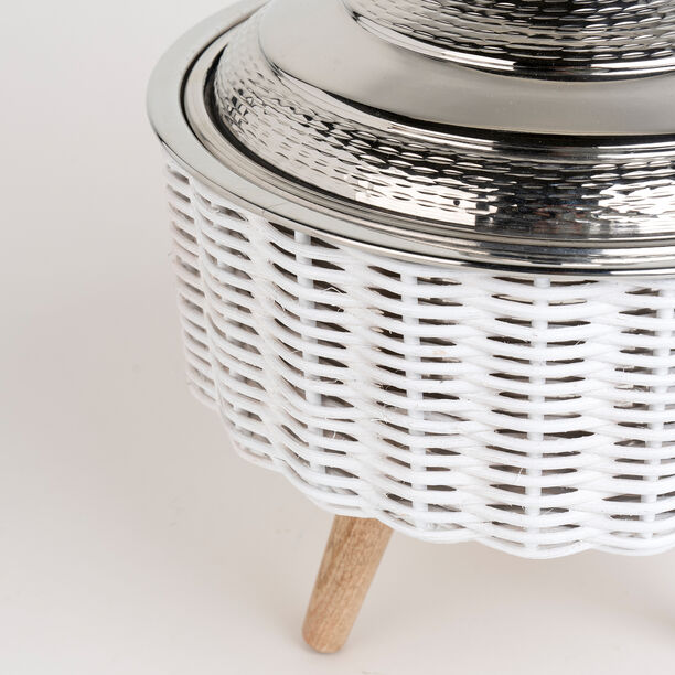 Small Bamboo Basket With Jar Nickel image number 3