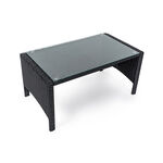 Patio Set Of 4 Natural Rattan Black image number 8