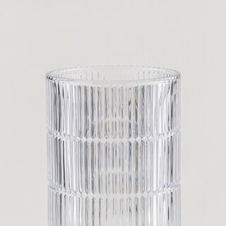 "Homez silver ribbed glass vase 15*15*34.3 cm