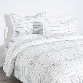 كوتاج طقم لحاف 6 قطع كينج مخطط أبيض، 220*240سم