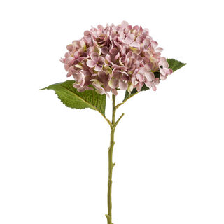 Homez single artificial flower hydrangea annabelle stem, light purple 18*18*52cm
