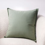 Boutique Blanche solid green cotton pillow 45*45*15cm image number 3
