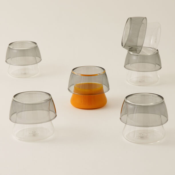 Dallaty 6pcs arabic coffee cup set, grey image number 0