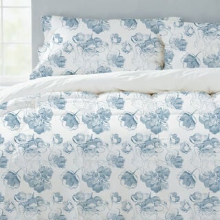 كوتاج طقم لحاف مايكروفايبر 6 قطع تصميم ازهار الزنابق، سوبر كينج 240*260 سم