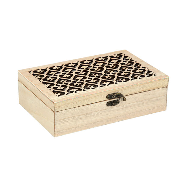 Tea Box With Key 6Sections image number 0