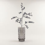 Homez vase glass light grey 14*14*27.6 cm image number 2