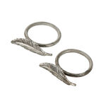 La Mesa Napkin Ring 2 Pieces Set Alloy Silver Leaf image number 0