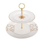 2 Tiers Porcelain Serving Stand Arabisque  image number 0