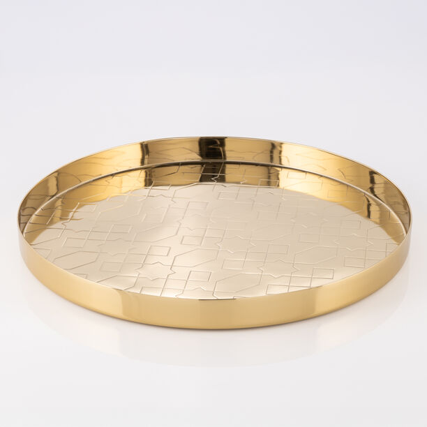 دلتي صينية تقديم فضية 40*40*3 سم image number 1