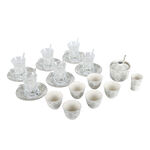 Zukhroof 28 Pieces Porcelain Tea And Coffee Set Danteel Gray  image number 1
