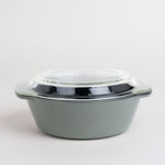 Alberto green glass casserole with lid 1.5l image number 1