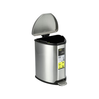 EKO LUNA METAL PEDAL BINS SILVER