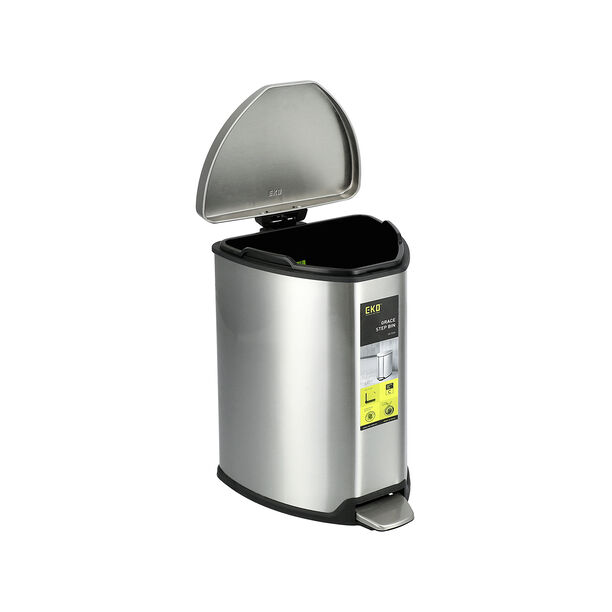 EKO LUNA METAL PEDAL BINS SILVER image number 2
