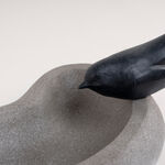 Grey resin bird feeder bowl 33.5*18.3*13 cm image number 2