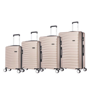 Travel vision durable ABS 4 pcs luggage set, champagne