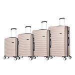 Travel vision durable ABS 4 pcs luggage set, champagne image number 3