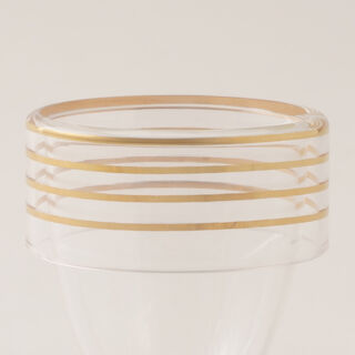 Dallaty glass coffee cup set 6pcs, gold